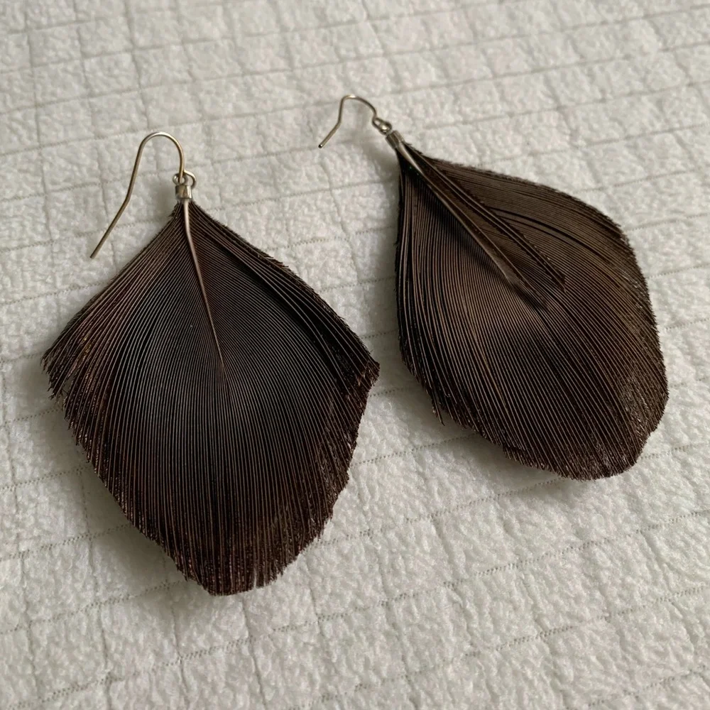 NWOT peacock earrings - Picture 5 of 6
